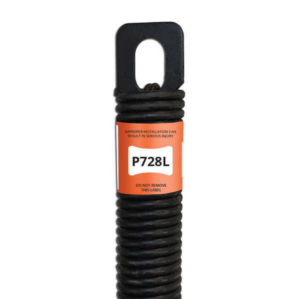 E900 Hardware P728L 28 in. Low-Tension Plug-End Extension Spring (0.177 in. No. 7 Wire) P728L